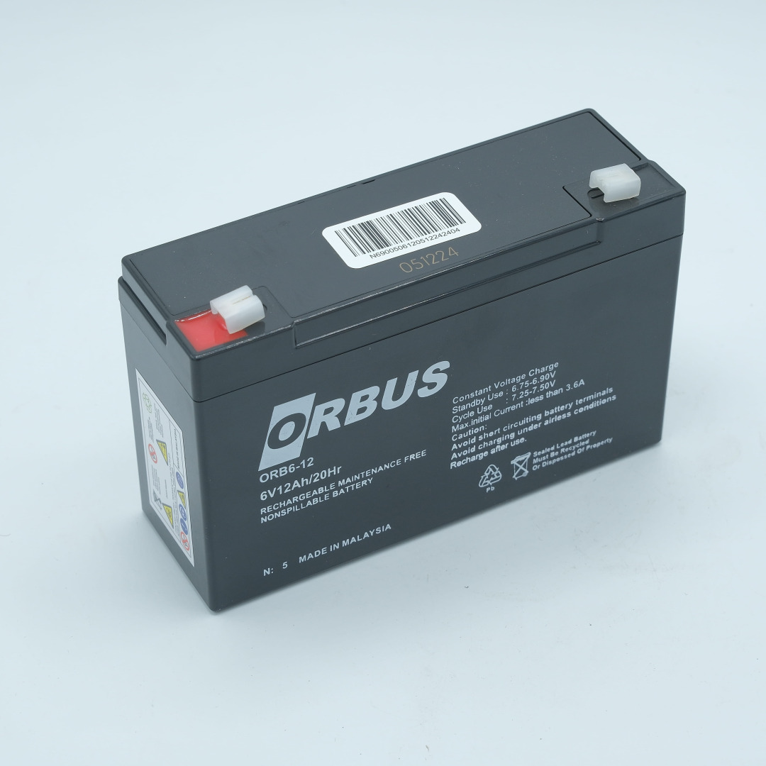 Orbus ORB6-12 6V 12Ah Kuru Akü